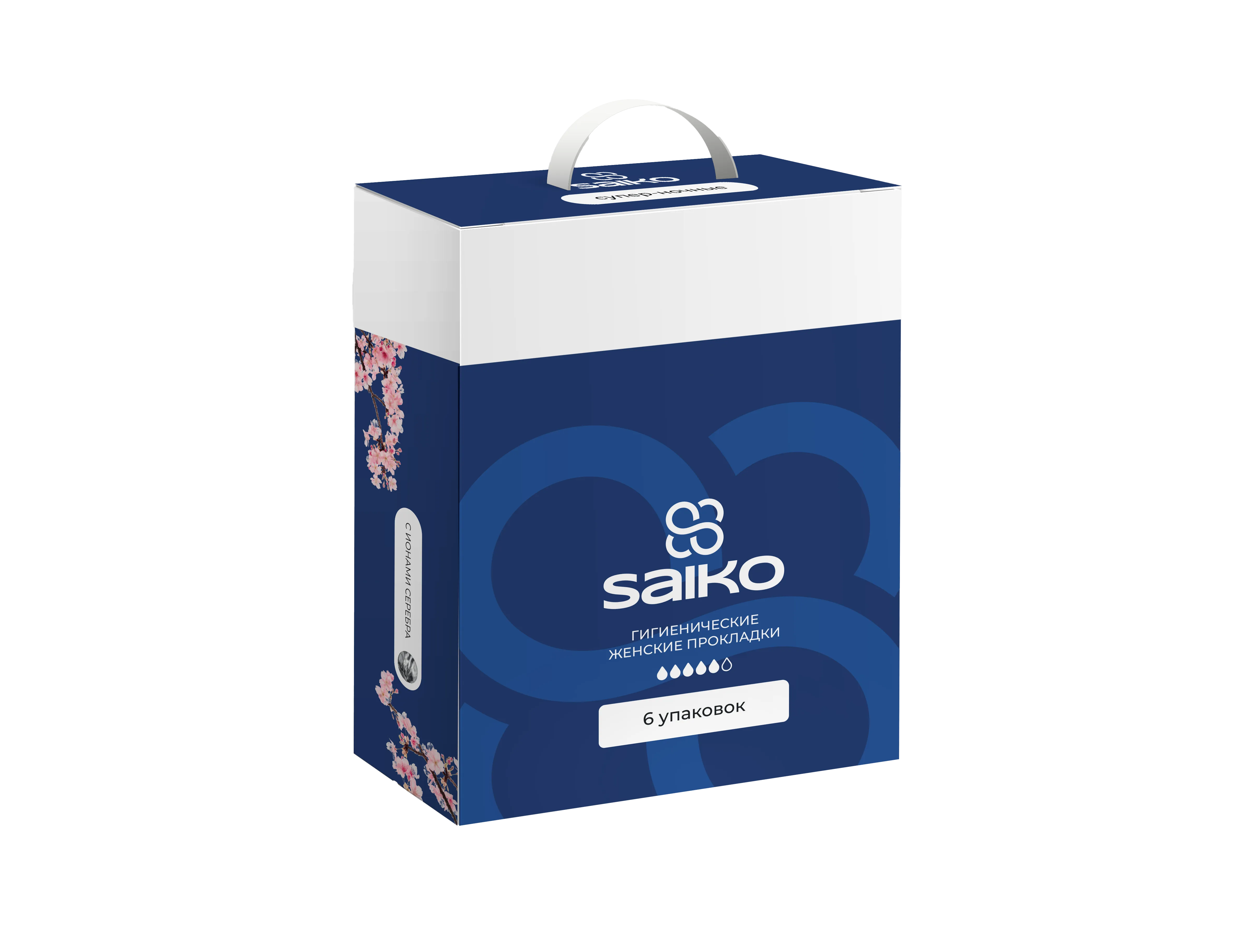 Прокладки “SAIKO” Cупер ночные 10 шт. 6 упаковок